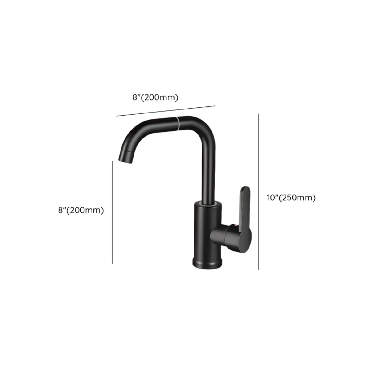 Swivel Spout Gooseneck Copper Black Vessel Sink Faucets Image - 13