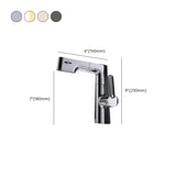 Swivel Spout Low Arc Copper Digital Display Sink Faucet #size