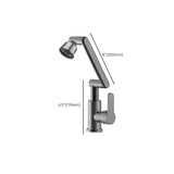 Swivel Spout Square Copper Silver Handle Included Faucet Image - 15