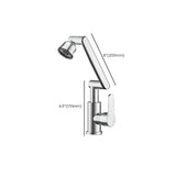 Swivel Spout Square Copper Silver Handle Included Faucet Image - 16