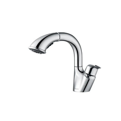 Swivel Spout Touch Low Arc Nickel Finish Bathroom Faucet Image - 2