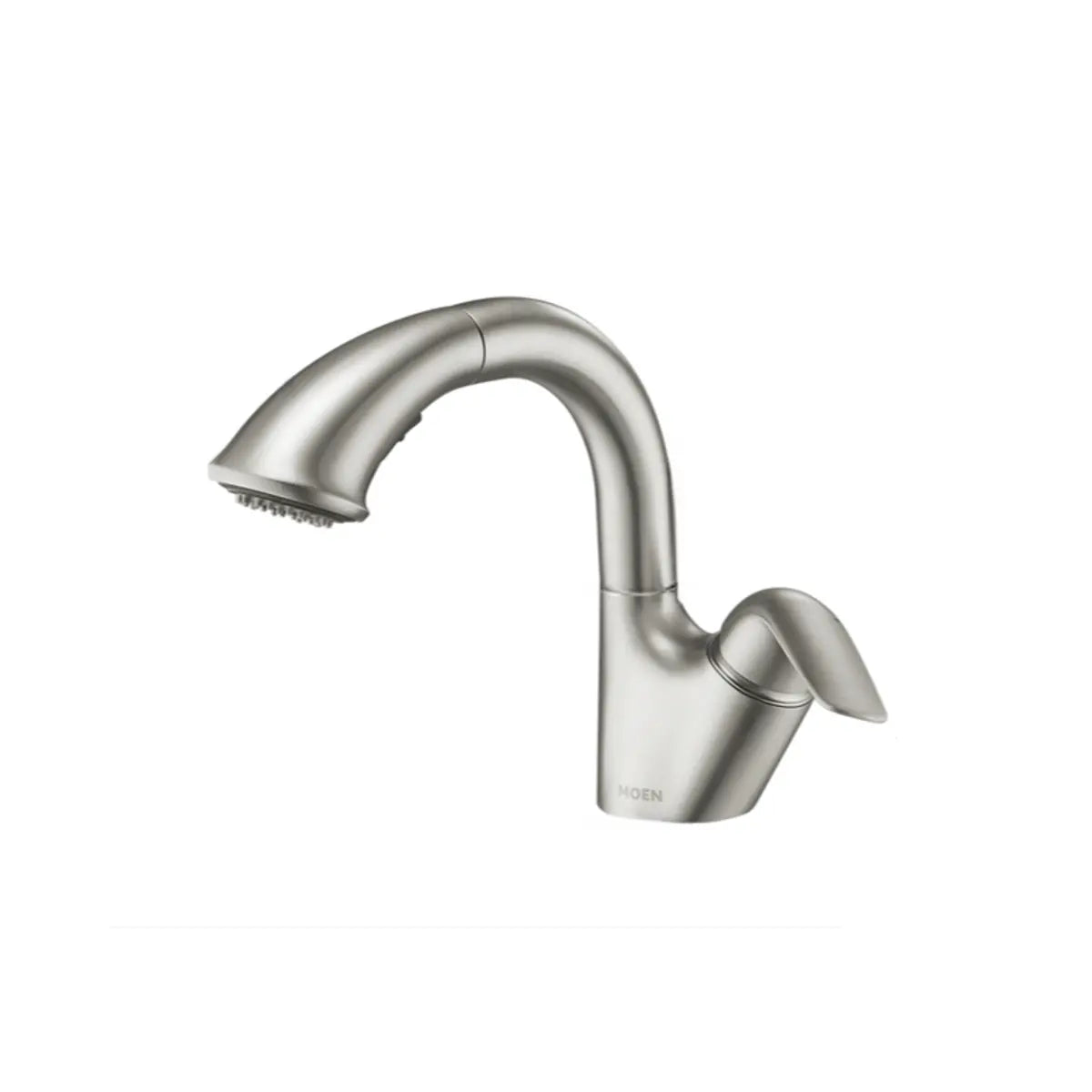 Swivel Spout Touch Low Arc Nickel Finish Bathroom Faucet Image - 3