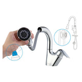 Swivel Spout Touch Low Arc Nickel Finish Bathroom Faucet Image - 4