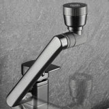 Swivel Spout Touch Square Copper Grey Bathroom Sink Faucet Image - 8