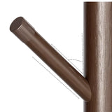 Swivel Tree Shape Wooden Nut-Brown Hooks Coat Rack Image - 14