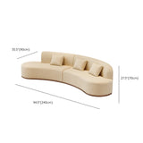 Symmetrical Frosted Velvet Curved Corner Sectional Image - 7