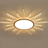 Symmetrical Sunburst LED Flush Mount Light Living Room Image - 13