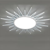 Symmetrical Sunburst LED Flush Mount Light Living Room Image - 7