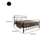 Tall Clearance Alloy Black Open-Frame Bed with Headboard #size