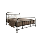 Tall Clearance Alloy Black Open-Frame Bed with Headboard Image - 7