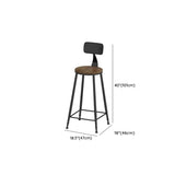 Tall Rectangular Wood Metal Brown Bar Set with Stools Image - 8