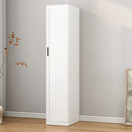 Tall White Alloy Wardrobe with Shelves and Drawers Image - 2