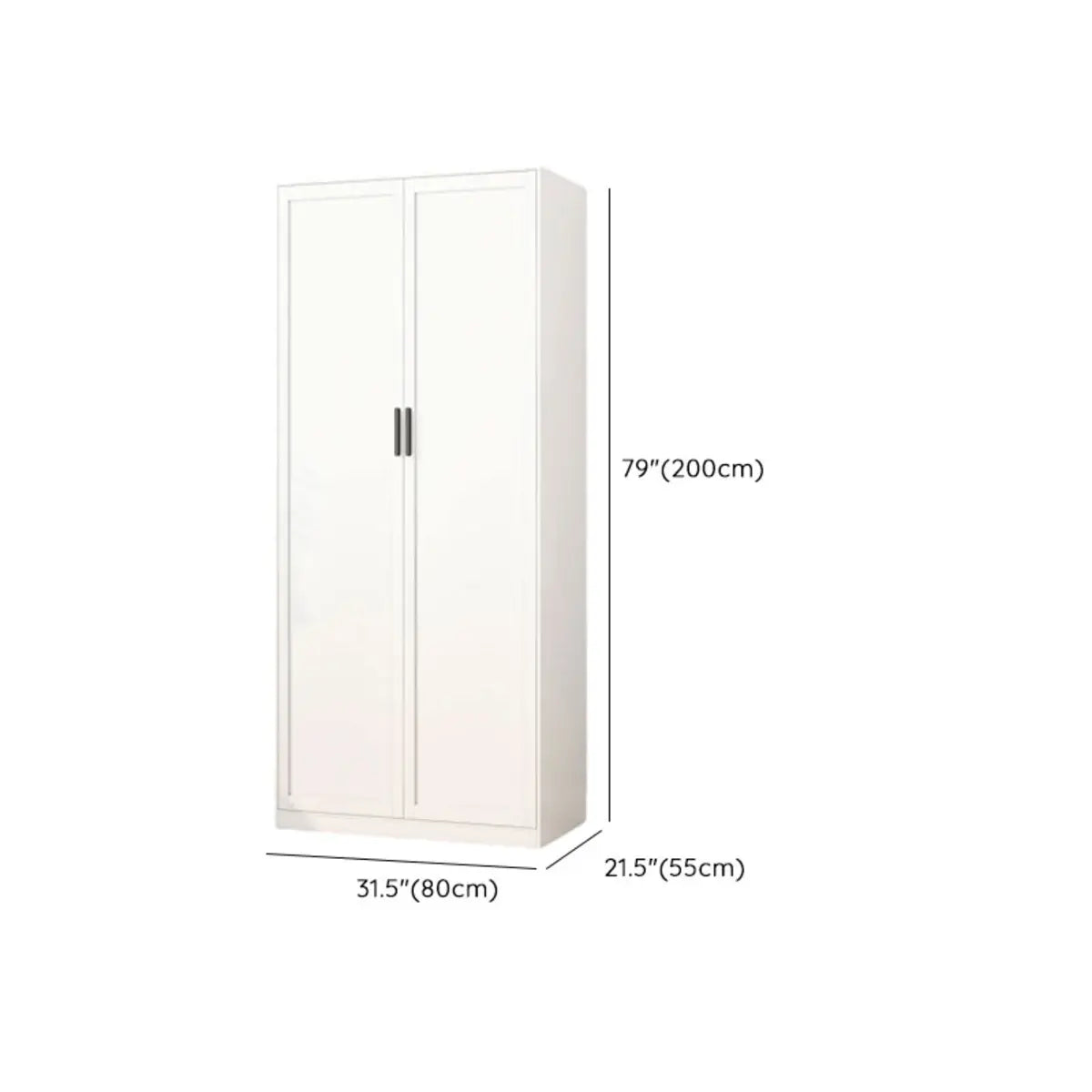 Tall White Alloy Wardrobe with Shelves and Drawers Image - 20