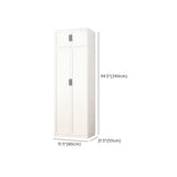 Tall White Alloy Wardrobe with Shelves and Drawers Image - 21