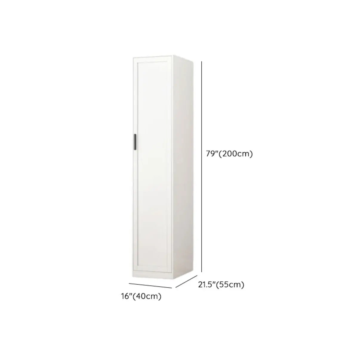 Tall White Alloy Wardrobe with Shelves and Drawers Image - 22