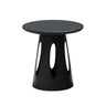 Teak Wood Round Top Aluminum Frame Outdoor Coffee Table Image - 2