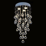 Teardrop Luxury Crystal Flush Mount Light Dining Room Image - 11