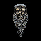 Teardrop Luxury Crystal Flush Mount Light Dining Room Image - 12