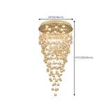 Teardrop Luxury Crystal Flush Mount Light Dining Room Image - 16