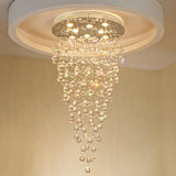 Teardrop Luxury Crystal Flush Mount Light Dining Room Image - 6