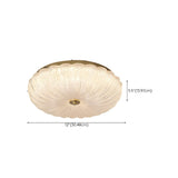 Texture Gold Crystal Drum LED Flush Mount Ceiling Light #size