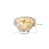 Textured Glass Discs Gold Tiered Semi-Flush Mount Light Image - 13