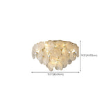 Textured Glass Discs Gold Tiered Semi-Flush Mount Light Image - 14