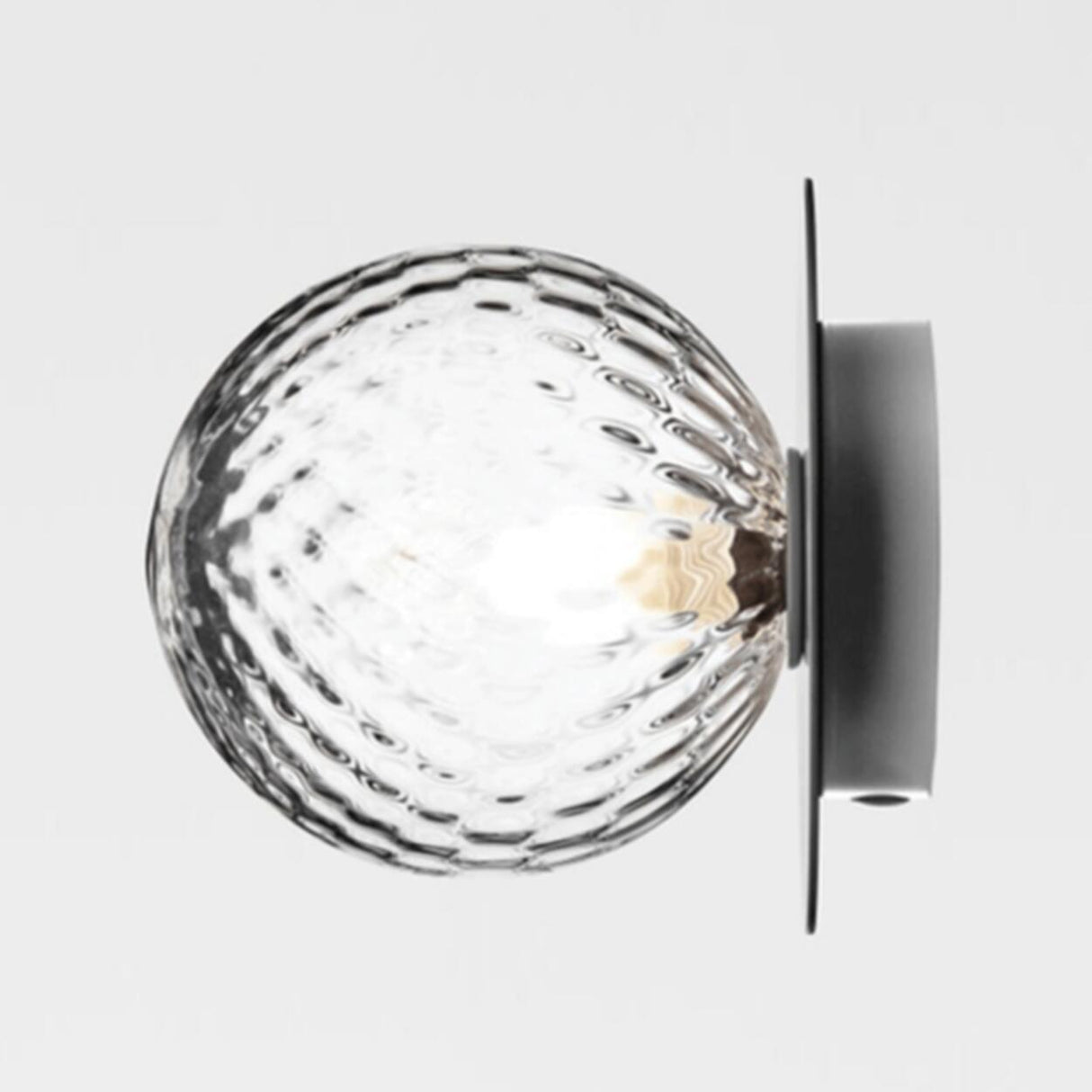 Textured Glass White Globe Vanity Light Fixture Image - 10