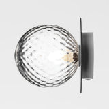 Textured Glass White Globe Vanity Light Fixture Image - 10