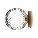 Textured Glass White Globe Vanity Light Fixture Image - 5