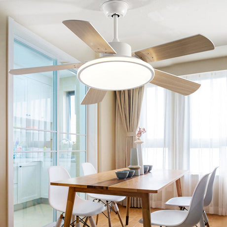 Third Gear Flush Mounted 5 Blades Ceiling Fan Light Image - 1