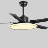 Third Gear Flush Mounted 5 Blades Ceiling Fan Light Image - 13