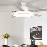 Third Gear Flush Mounted 5 Blades Ceiling Fan Light Image - 17