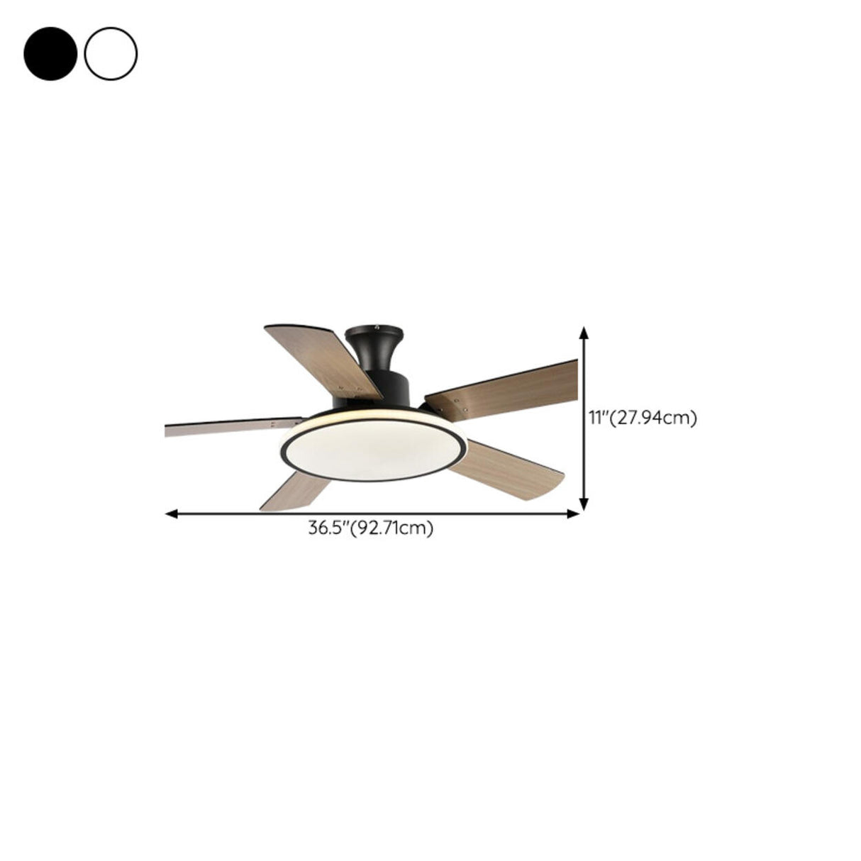 Third Gear Flush Mounted 5 Blades Ceiling Fan Light 