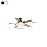 Third Gear Flush Mounted 5 Blades Ceiling Fan Light #size