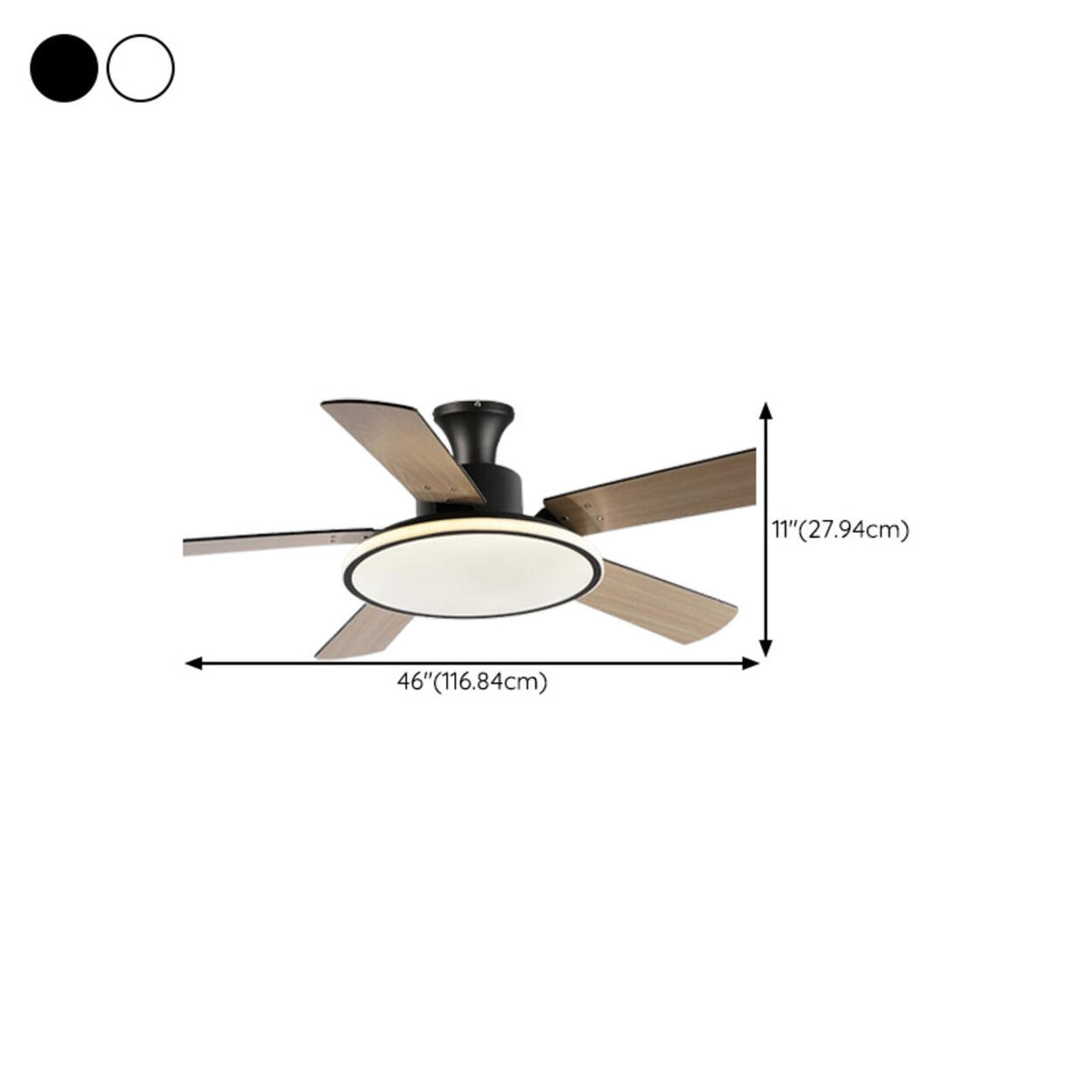 Third Gear Flush Mounted 5 Blades Ceiling Fan Light Image - 20