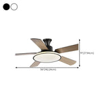 Third Gear Flush Mounted 5 Blades Ceiling Fan Light Image - 21