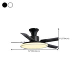 Third Gear Flush Mounted 5 Blades Ceiling Fan Light Image - 24