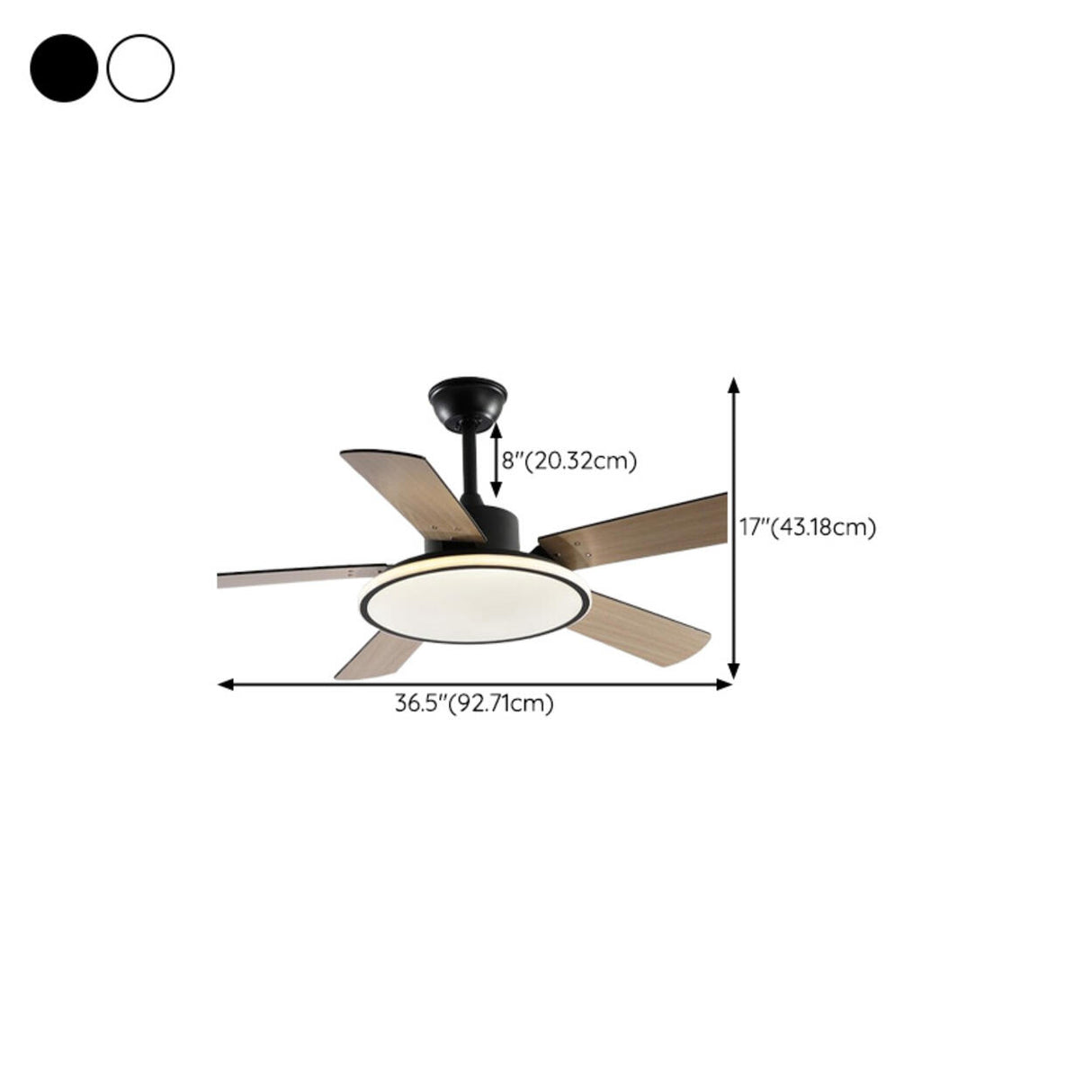 Third Gear Flush Mounted 5 Blades Ceiling Fan Light Image - 25