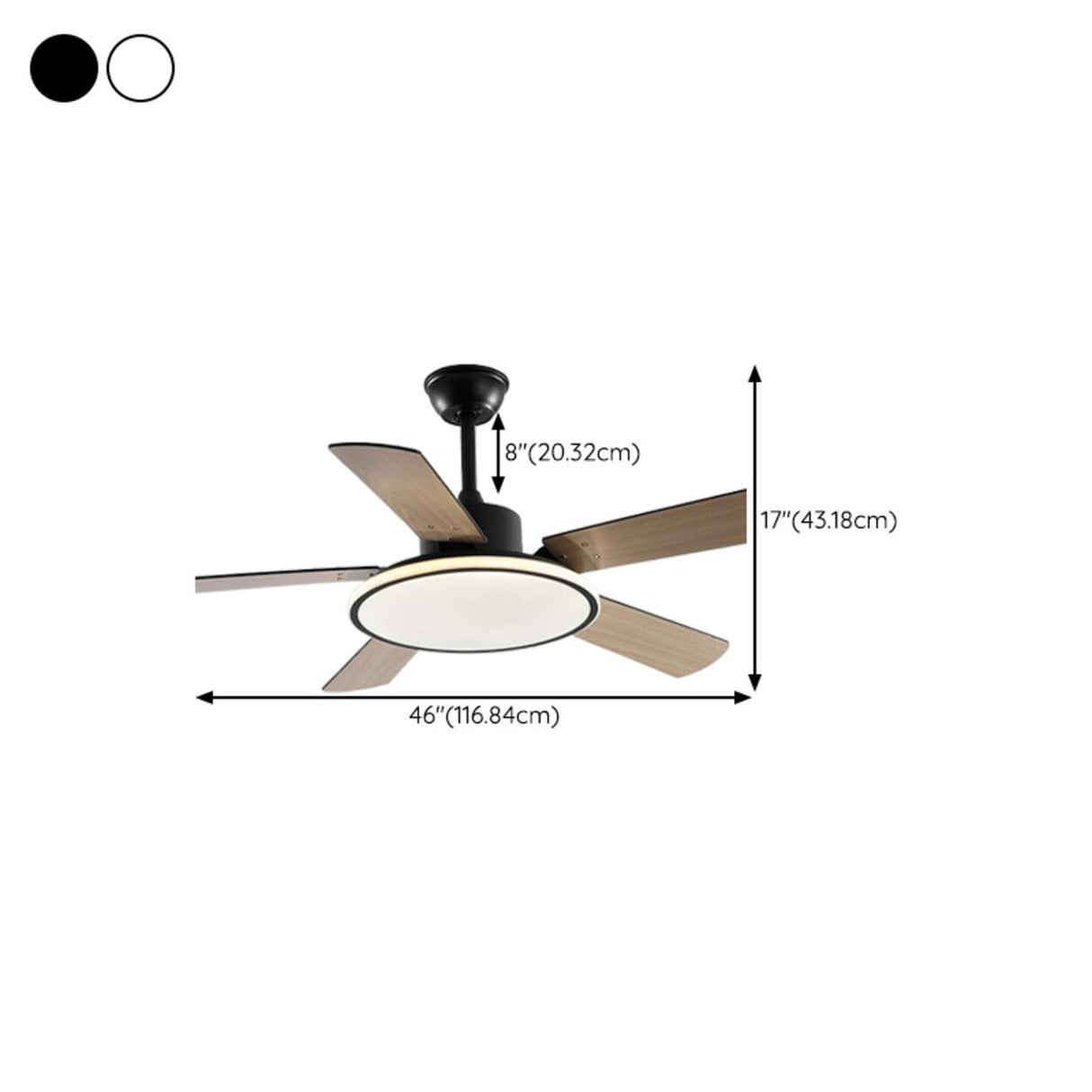 Third Gear Flush Mounted 5 Blades Ceiling Fan Light Image - 26