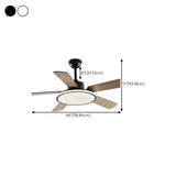 Third Gear Flush Mounted 5 Blades Ceiling Fan Light Image - 26