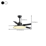 Third Gear Flush Mounted 5 Blades Ceiling Fan Light Image - 28