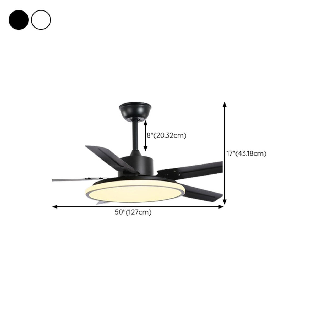 Third Gear Flush Mounted 5 Blades Ceiling Fan Light Image - 29