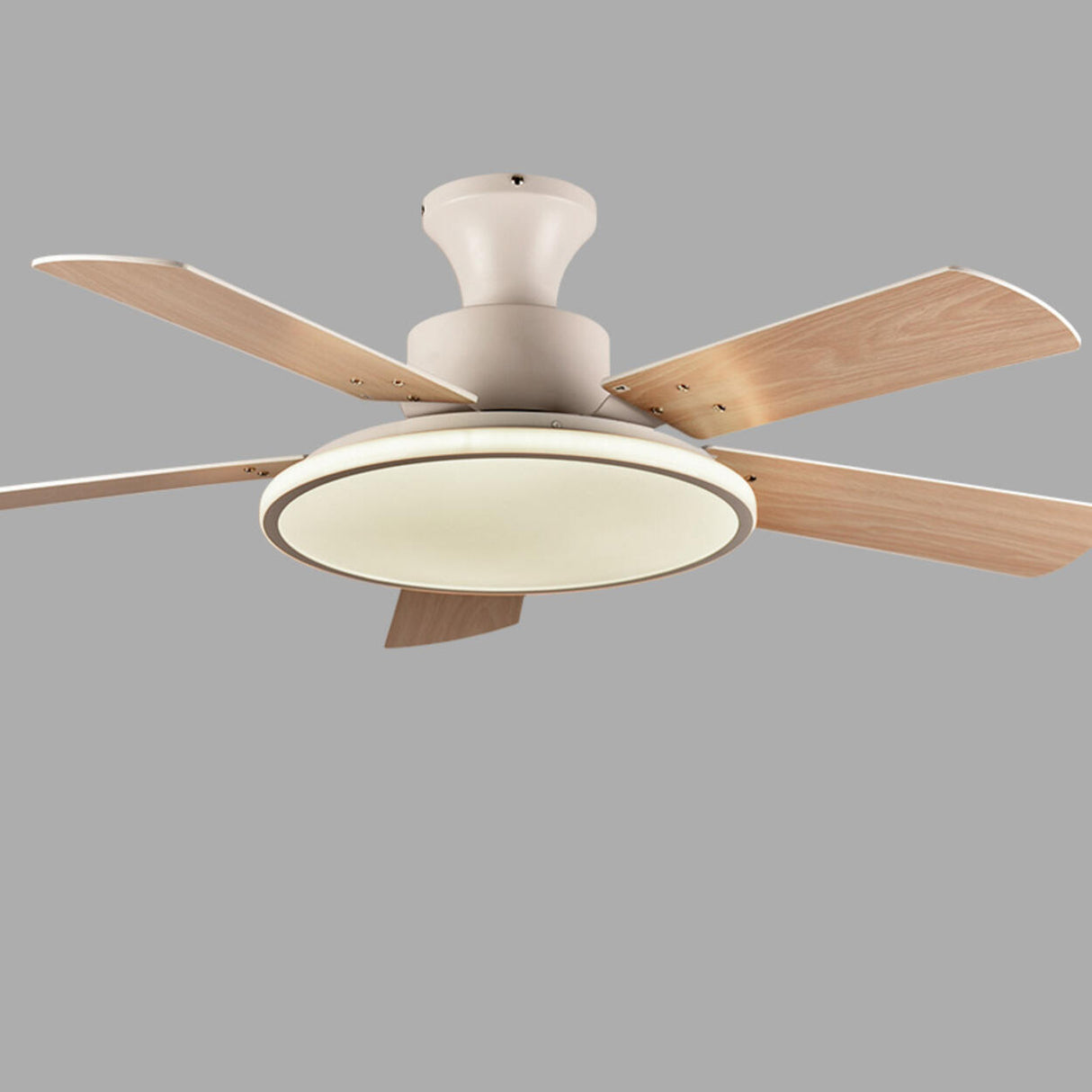 Third Gear Flush Mounted 5 Blades Ceiling Fan Light Image - 3