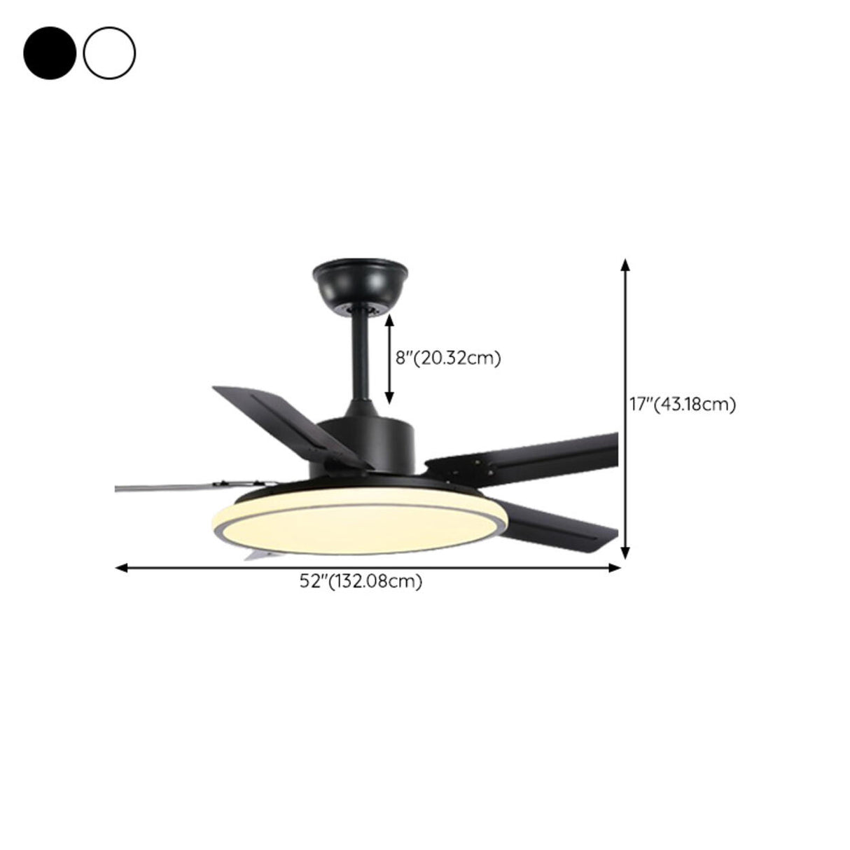 Third Gear Flush Mounted 5 Blades Ceiling Fan Light Image - 30