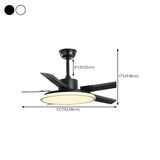 Third Gear Flush Mounted 5 Blades Ceiling Fan Light Image - 30