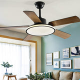 Third Gear Flush Mounted 5 Blades Ceiling Fan Light Image - 4