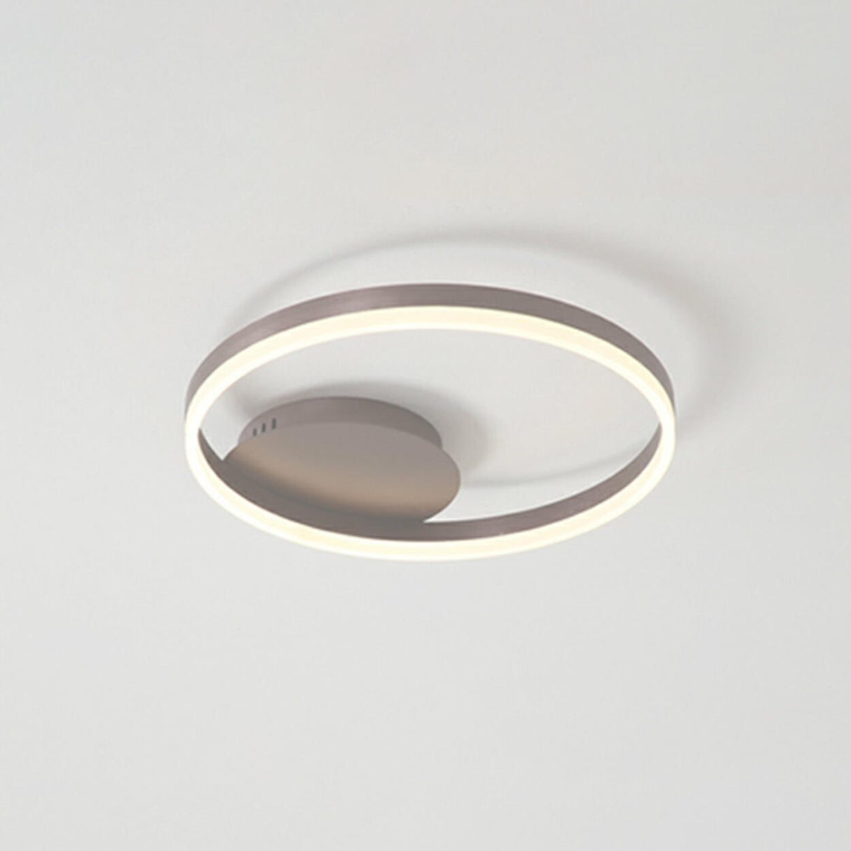 Three White Circle LED Semi-Flush Mount Ceiling Light Image - 16