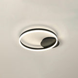 Three White Circle LED Semi-Flush Mount Ceiling Light Image - 2