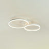 Three White Circle LED Semi-Flush Mount Ceiling Light Image - 37